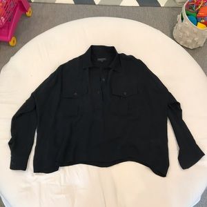 Rag & Bone black silk blouse